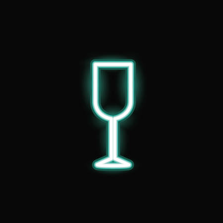 neon cocktail glass icon. decoration and advertising theme. Colorful design. Vector illustrationのイラスト素材