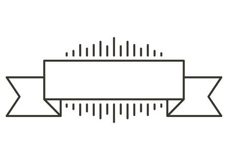 Ornament ribbon icon. Decoration and vintage theme. Isolated and drawn design. Vector illustrationのイラスト素材