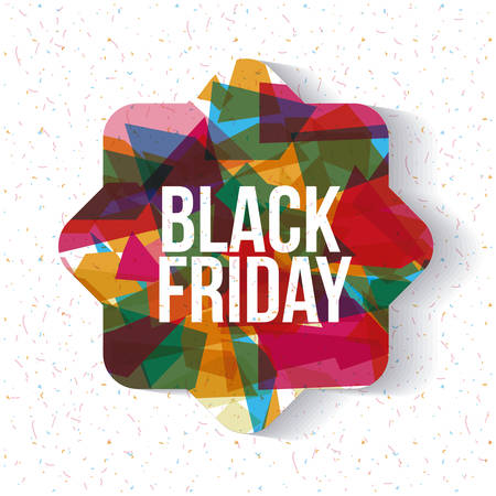 Abstract frame icon. Black Friday sale and offer theme. White and texture background. Vector illustrationのイラスト素材
