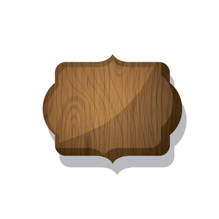 Wood and striped brown frame icon. Texture material banner and decoration theme. Colorful and isolated design. Vector illustrationのイラスト素材