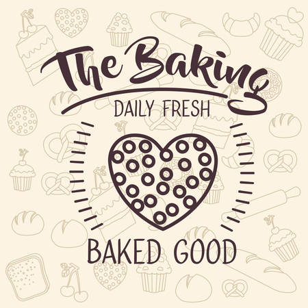 Coockie icon. Bakery food daily and fresh theme. Icon set background. Vector illustrationのイラスト素材
