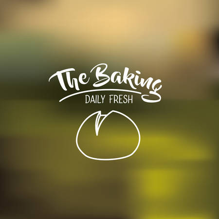 Bread icon. Bakery food daily and fresh theme. Blurred background. Vector illustrationのイラスト素材