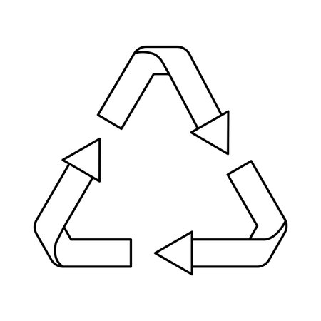 Recycle icon. Ecology nature and label theme. Isolated design. Vector illustrationのイラスト素材