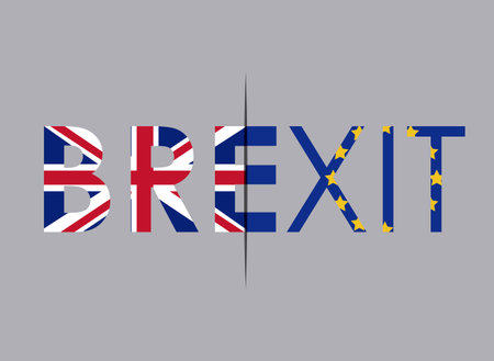 Brexit of the eruropean union icon. Europe nation and government theme. Colorful design. Vector illustrationのイラスト素材