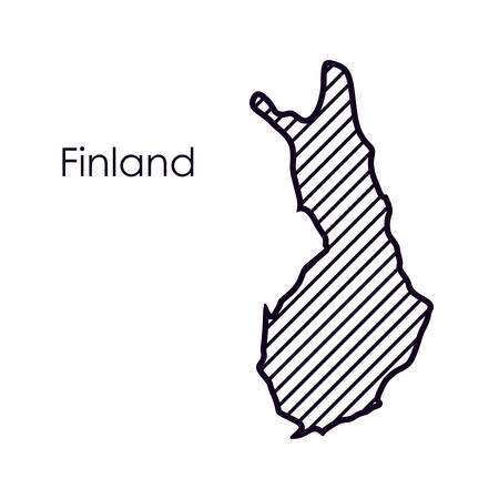 Finland map icon. Europe nation and government theme. Isolated design. Vector illustrationのイラスト素材