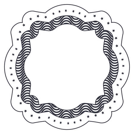 Decorative frame icon. Ornament border decoration and card theme. Isolated design. Vector illustrationのイラスト素材