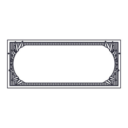 Decorative frame icon. Ornament border decoration and card theme. Isolated design. Vector illustrationのイラスト素材