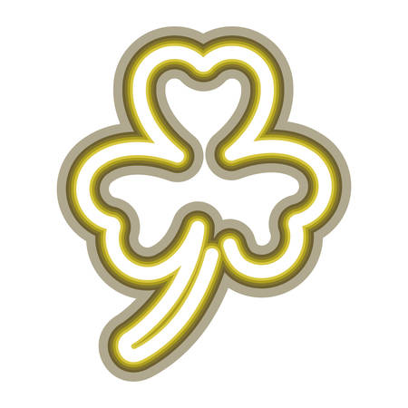 neon clover icon. decoration and advertising theme. Colorful design. Vector illustrationのイラスト素材