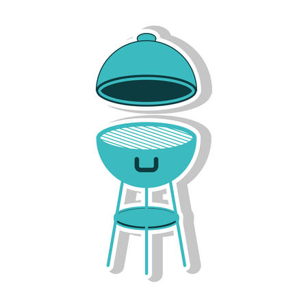 bbq grill  icon. Steak house food and restaurant theme. Isolated design. Vector illustrationのイラスト素材