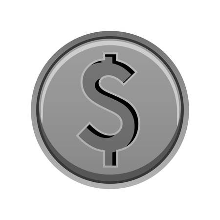 money coins over white background. economy and financial item. vector illustrationのイラスト素材