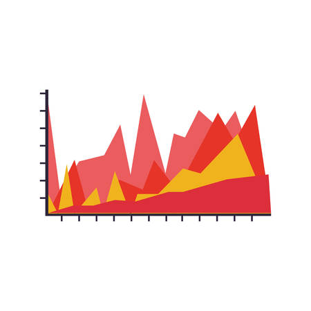 silhouette color with Statistics graphic vector illustrationのイラスト素材