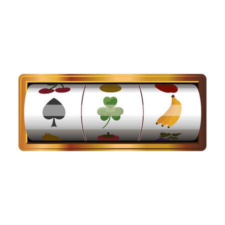 casino game machine over white background. vector illustrationのイラスト素材