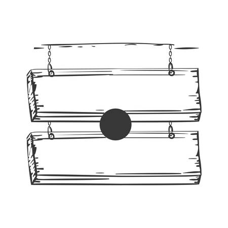 piece of wooden table ornament decoration icon over white background. boho design. vector illustration.のイラスト素材