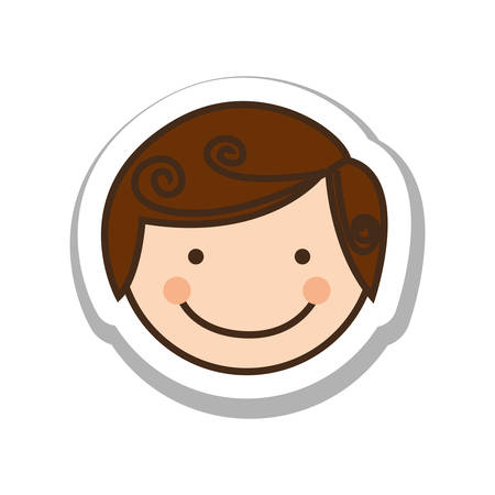 boy happy child face icon image vector illustration designのイラスト素材