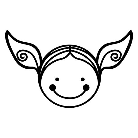 girl happy child face icon image vector illustration designのイラスト素材