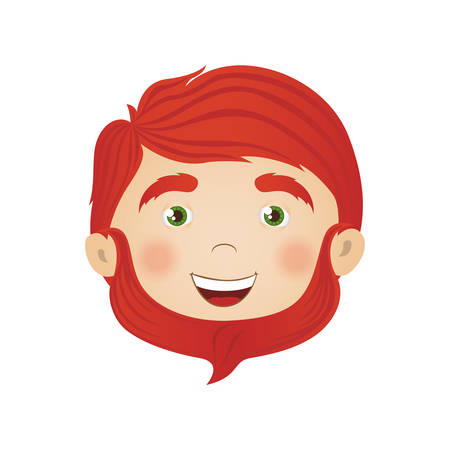 happy bearded redhead man icon image vector illustration designのイラスト素材