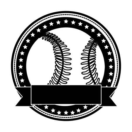 sober baseball emblem or label icon image vector illustration designのイラスト素材