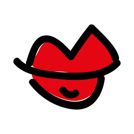 lips cartoon icon image vector illustration designのイラスト素材