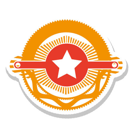 star brightly colored emblem or label icon image vector illustration designのイラスト素材