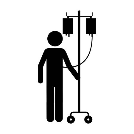 sick person in hospital icon image vector illustration designのイラスト素材
