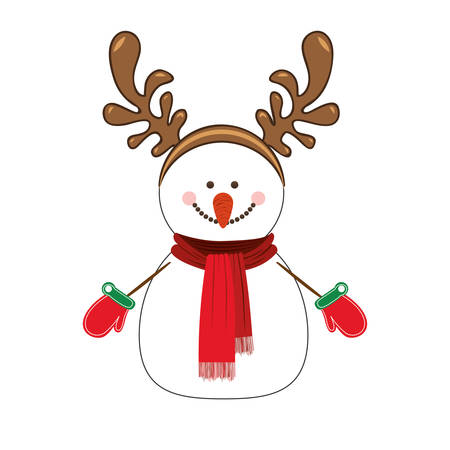 snowman cartoon icon image vector illustration designのイラスト素材