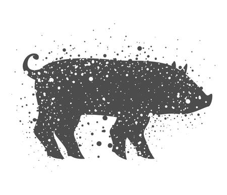 Pork icon. Animal life nature and fauna theme. Isolated design. Vector illustrationのイラスト素材