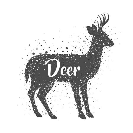 Deer icon. Animal life nature and fauna theme. Isolated design. Vector illustrationのイラスト素材