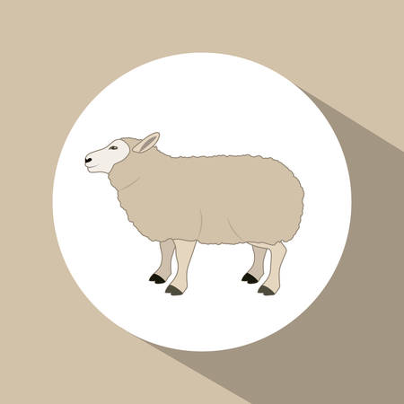 Lamb icon. Livestock animal life nature and fauna theme. Colorful design. Vector illustrationのイラスト素材