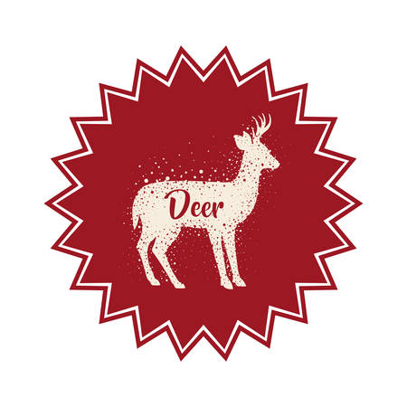 Deer icon. Livestock animal life nature and fauna theme. Isolated design. Vector illustrationのイラスト素材