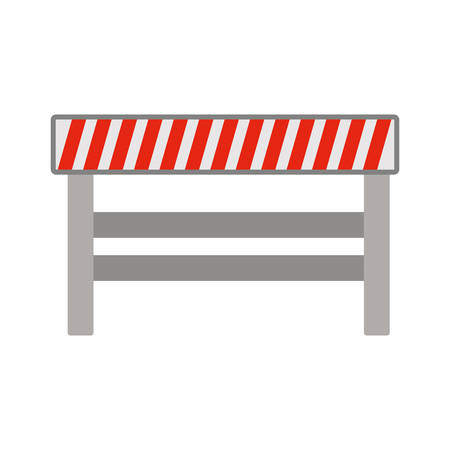 silhouette with barrier closed road vector illustrationのイラスト素材