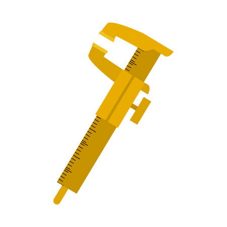 yellow gauge with ruler and measurements vector illustrationのイラスト素材