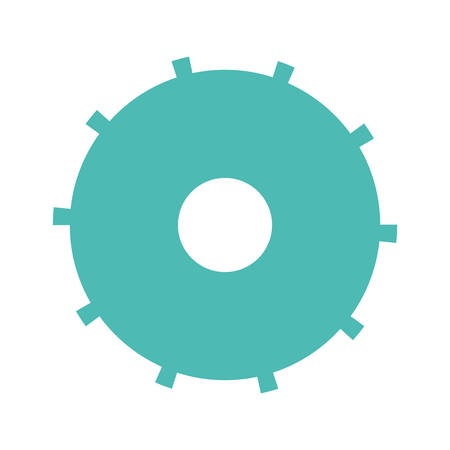 blue silhouette gear wheel icon vector illustrationのイラスト素材