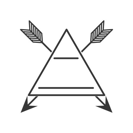 silhouette with shape triangle and arrows vector illustrationのイラスト素材