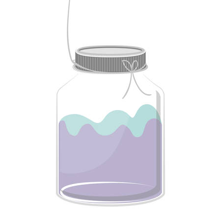 silhouette glass container with colorful liquid vector illustrationのイラスト素材