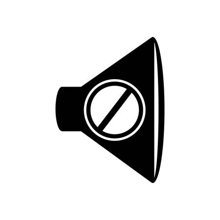 silhouette of speaker audio device icon. loudspeaker amplifer. vector illustrationのイラスト素材