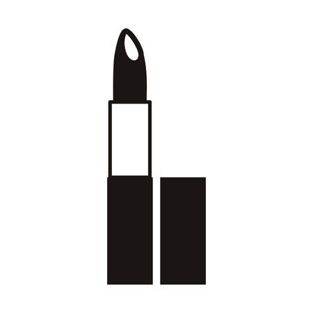 silhouette of lipstick make up icon over white background. vector illustrationのイラスト素材