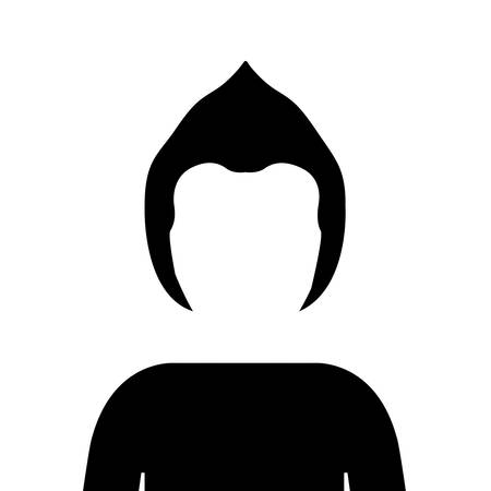 avatar male man social user icon over white background. vector illustrationのイラスト素材