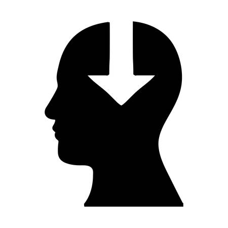 human head with arrow icon image vector illustration designのイラスト素材