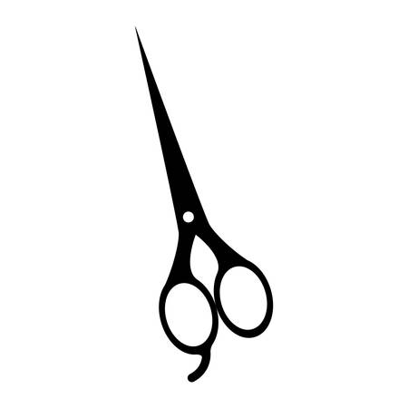 silhouette of scissors instrument icon over white background. hair saloon design. vector illustrationのイラスト素材