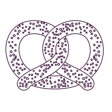 Pretzel bread icon. Oktoberfest germany culture festival and celebration theme. Isolated design. Vector illustrationのイラスト素材