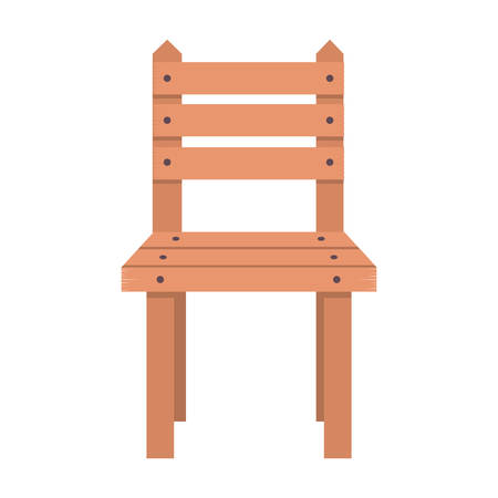 Wood chair icon. Seat furniture and home theme. Isolated design. Vector illustrationのイラスト素材