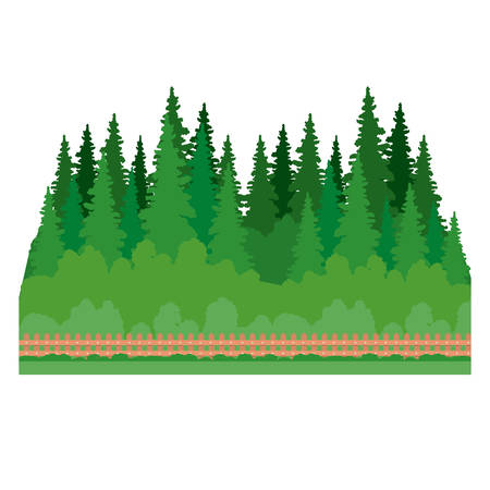 pine tree icon. Plant nature spring garden theme. Isolated design. Vector illustrationのイラスト素材