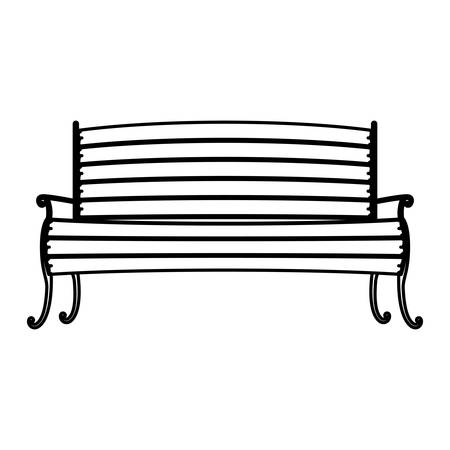 Bench icon. Park nature outdoor season spring and summer theme. Isolated design. Vector illustrationのイラスト素材