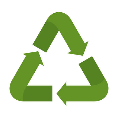 Recycle icon. Green ecology renewable innovation and alternative theme. Vector illustrationのイラスト素材