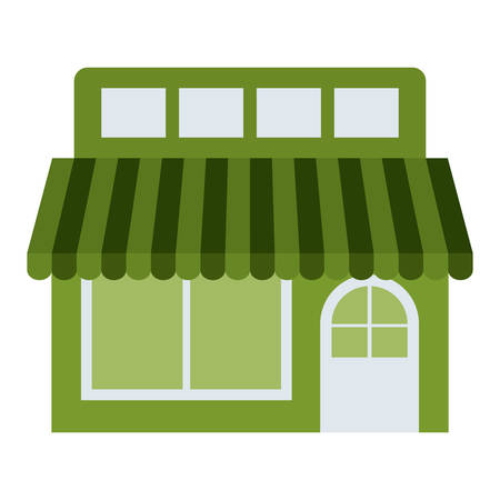 Store icon. Green ecology renewable innovation and alternative theme. Vector illustrationのイラスト素材