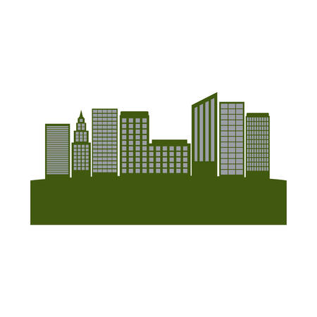 Tower building icon. City architecture urban and construction theme. Vector illustrationのイラスト素材