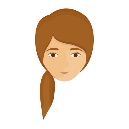 Woman cartoon icon. Female avatar person human and people theme. Isolated design. Vector illustrationのイラスト素材