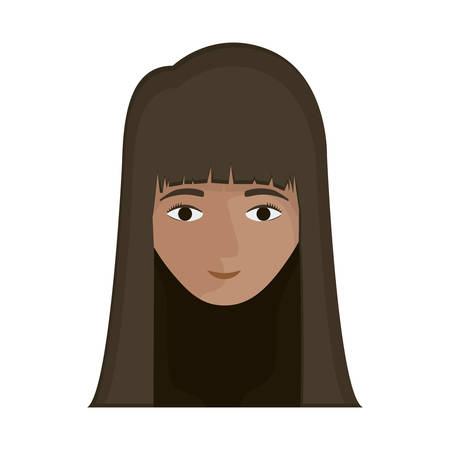 Woman cartoon icon. Female avatar person human and people theme. Isolated design. Vector illustrationのイラスト素材