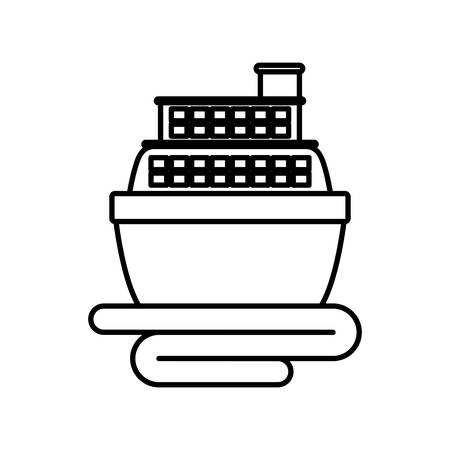 Ship icon. Delivery shipping logistic and distribution theme. Isolated design. Vector illustrationのイラスト素材