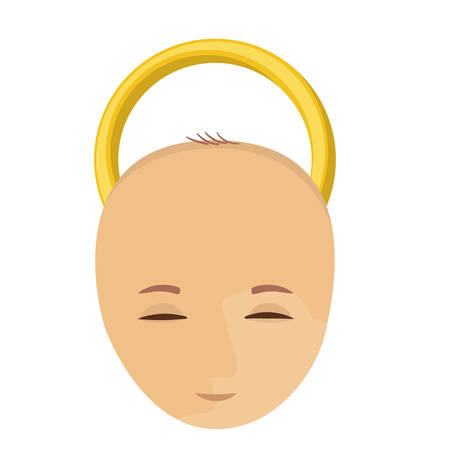 Jesus baby cartoon icon. Holy night family christmas and betlehem theme. Isolated design. Vector illustrationのイラスト素材